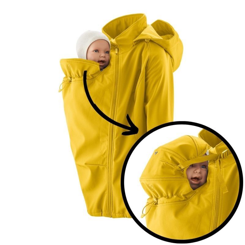 Mamalila Jacken: mamalila Allrounder Softshell Tragejacke senf 36 – Neu und originalverpackt aus Hergiswil NW von Bergsunne 2