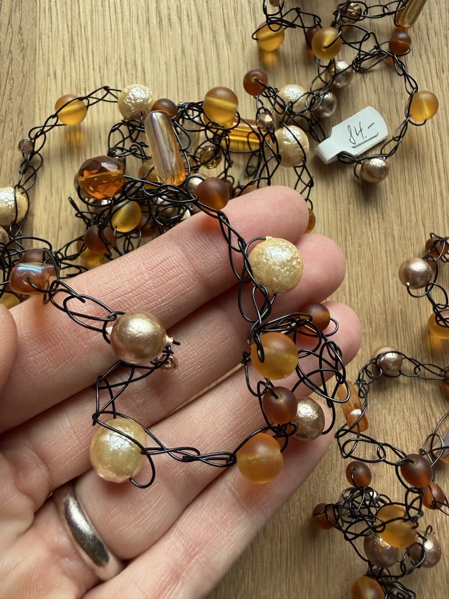 Ketten: Vintage Kette in Herbstfarben, neu – Neu (gemäss Beschreibung) aus Obfelden von RichardS. 1