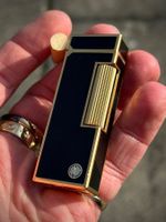 Dunhill Rollagas Lighter Black & Gold with box
