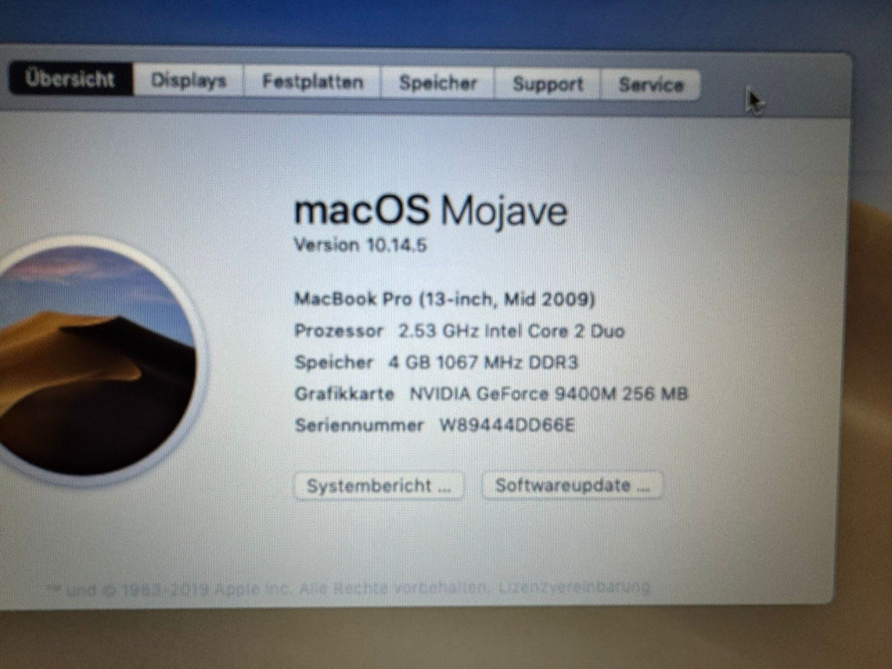 Apple Notebook: Macbook Pro 13inch (Mojave) Mid 2009 – Usato da zuerich venduto da Thorleif_Tvricvm