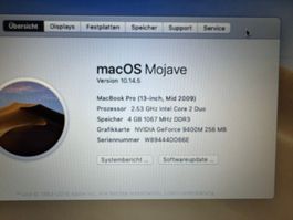 Macbook Pro 13inch (Mojave) Mid 2009
