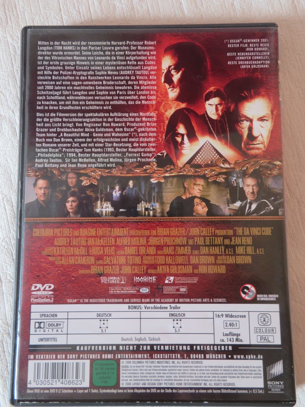 Tutti i DVDs: Der Da Vinci Code Sakrileg mit Tom Hanks – Usato da Weiach venduto da weiach82 1