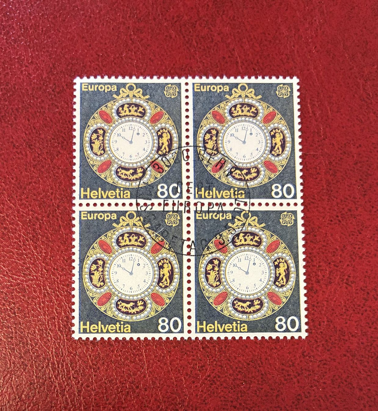 Tutti i francobolli: EROPA.1976. Bloc de 4. Variété Nr.577.pf. ET** – Usato da Lausanne venduto da Choc-di.63