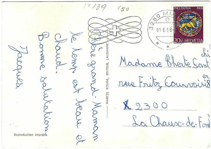 Cartoline postali: AK Murten-Morat - 1968 – Usato da Rheinfelden venduto da wil_m7gh 1