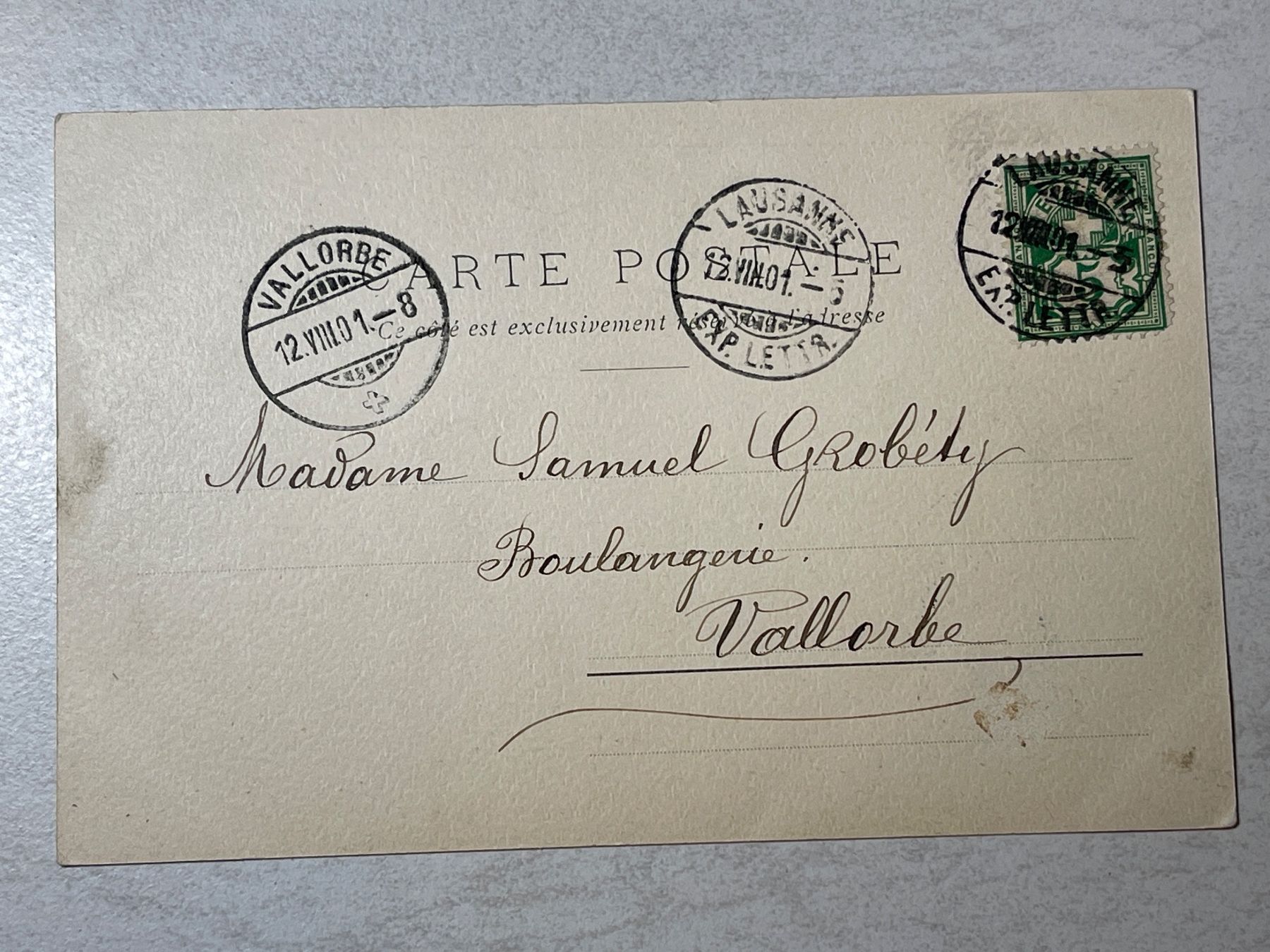 Cartoline postali: Alte Ansichtskarte Zermatt mit Kirche, ca. 1901 – Usato da Strengelbach venduto da Aschatan5 1
