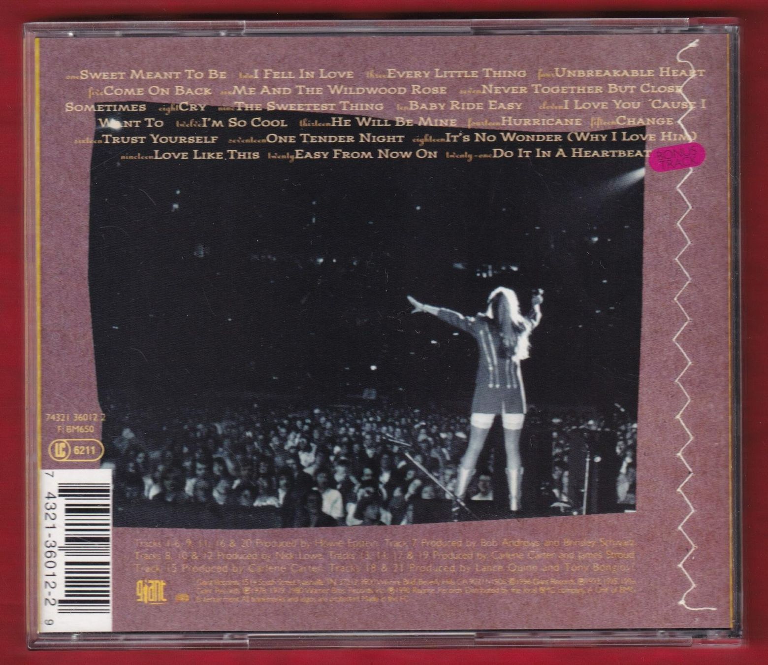 CD: Carlene Carter - Hindsight 20/20 (CD) – Usato da Zürich venduto da Pfluftl2000 1