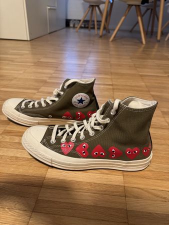 Converse x CDG Hi Top Olive Green EU42.5