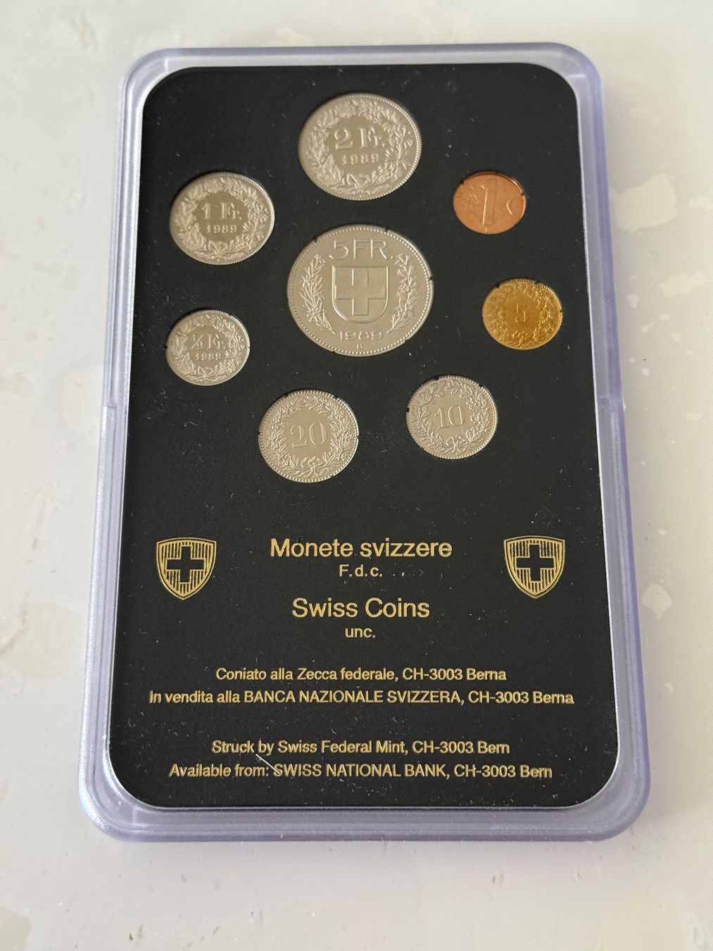 Tutti le monete: Schweizer Münzsatz 1989  Stempelglanz – Nuovo (secondo la descrizione) da Wallisellen venduto da SWISS_SILVER1 1