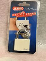Neues ABUS T65AL/40 Vorhangschloss,Weiss