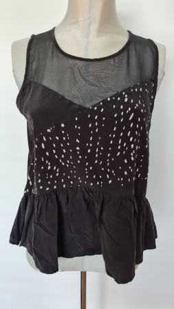 Débardeur Soie noire Idano taille 3 pour un 40