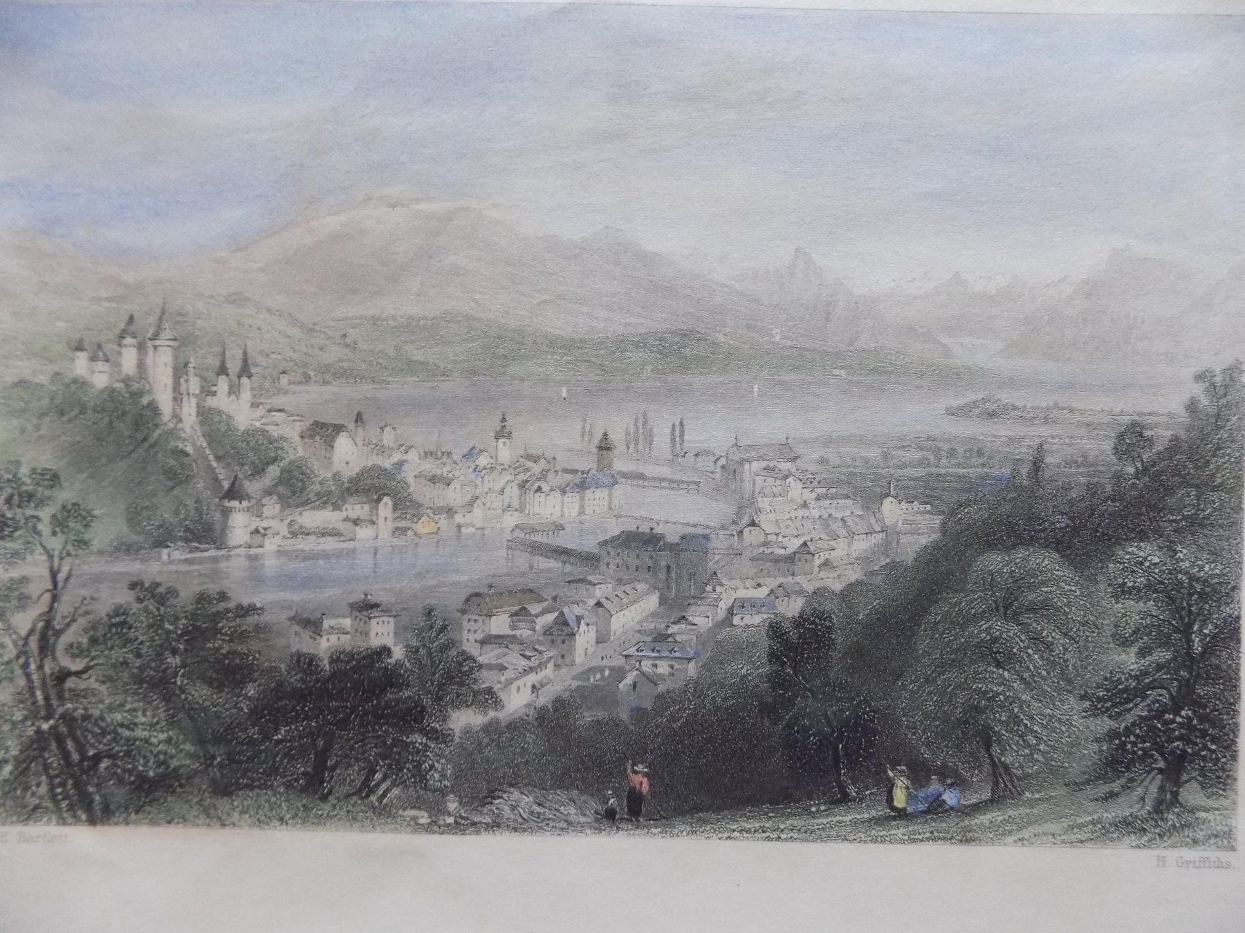 Incisioni: Luzern Rigi von Bartlett – Usato da Risch venduto da Antikfee 1