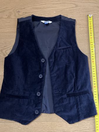 Samtweste von KIDS! Neuwertig, Gr 116, Dunkelblau.