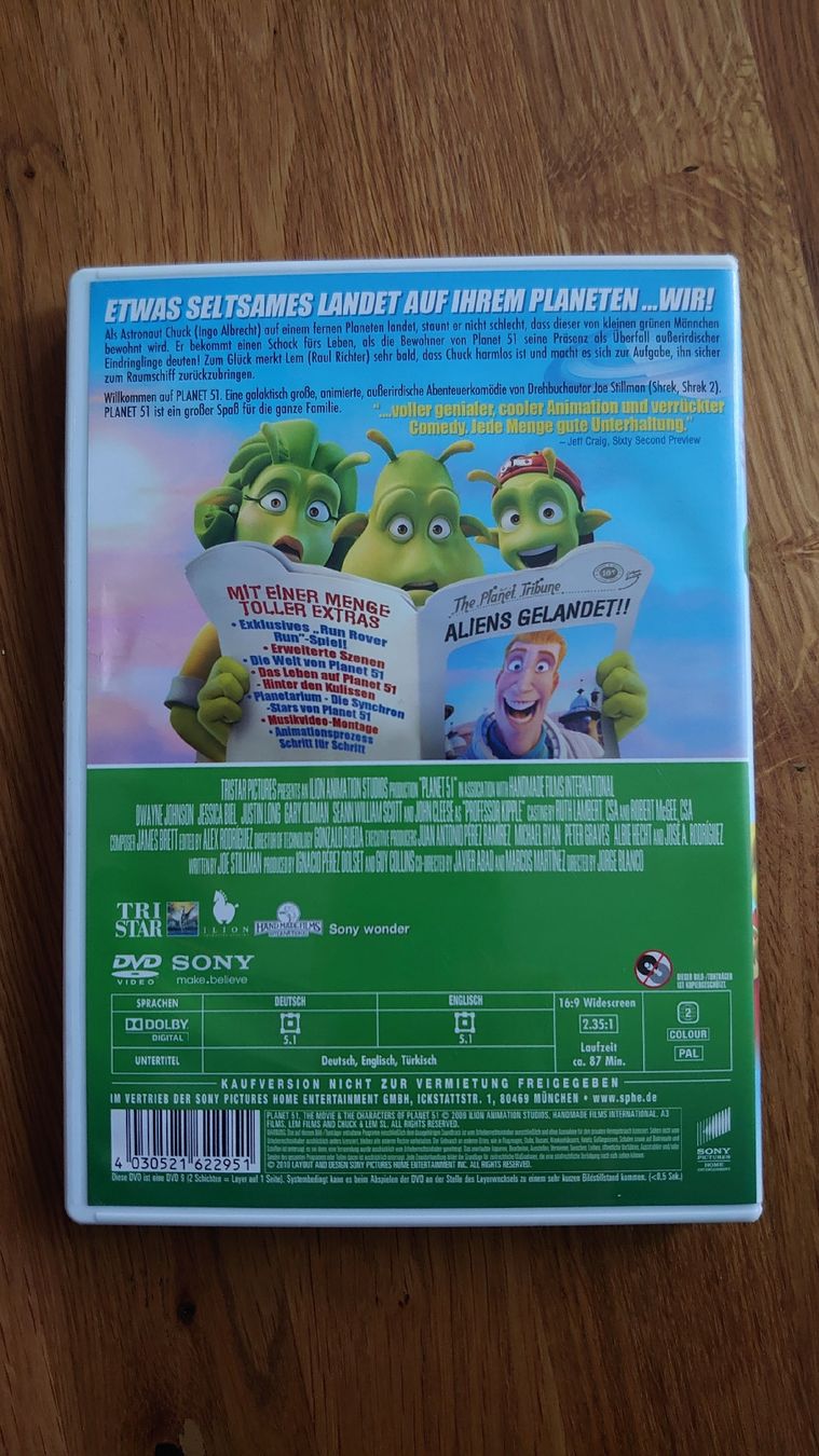 Tutti i DVDs: Planet 51 – Usato da Pfäffikon SZ venduto da Wild0 1