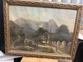 Gemälde Berglandschaft signiert A. Lehnert München guter Zus