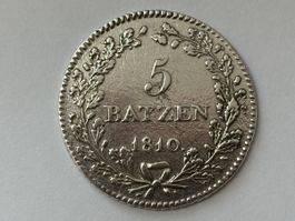 Kantonalmünze : Kanton Aargau , 5 Batzen 1810, 