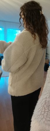 NA-KD Teddy Jacke beige, Gr. 38