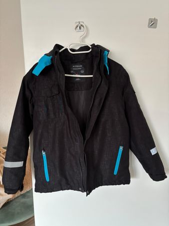 Atrium Winter Jacket, Black with Blue Accents, Size 152