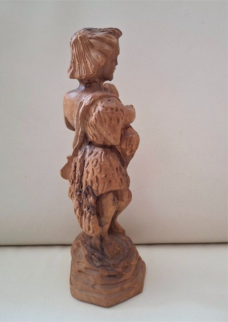 Statuette: Figur Schäfer/Hirte mit Lamm, handgeschnitzt, vintage – Usato da Weggis venduto da daisyflower 3