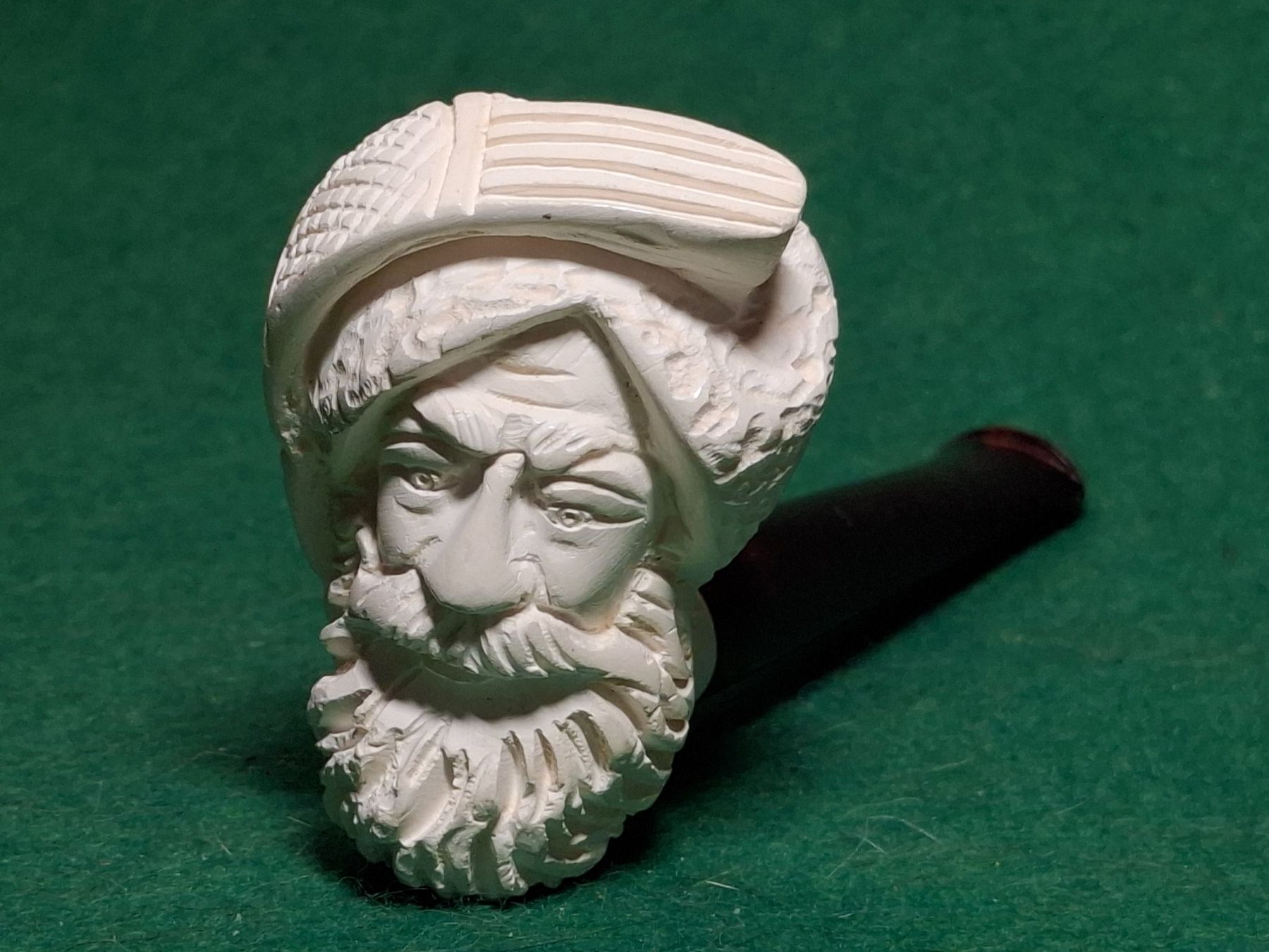 Pipe & Accessori: Meerschaumpfeife ungebraucht geschnitzter Sultan – Usato da Schlieren venduto da Svenja7 3