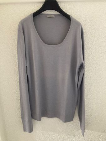 Cruciani Kaschmir- und Seidepullover Damen Gr. M (grau/lila)