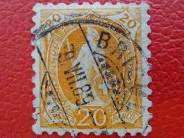 1888, Nr.66B mit Vollstempel von BRIGUE Wallis, 160.-