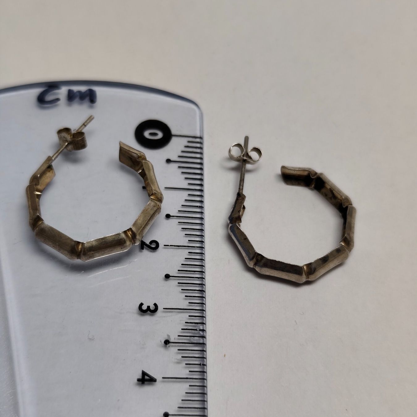 Orecchini pendenti & Orecchini a lobo: Vintage Silver silber Stud Earrings Boucles d'Oreilles #A3 – Usato da Châtelaine venduto da Tropic.Watch2 2
