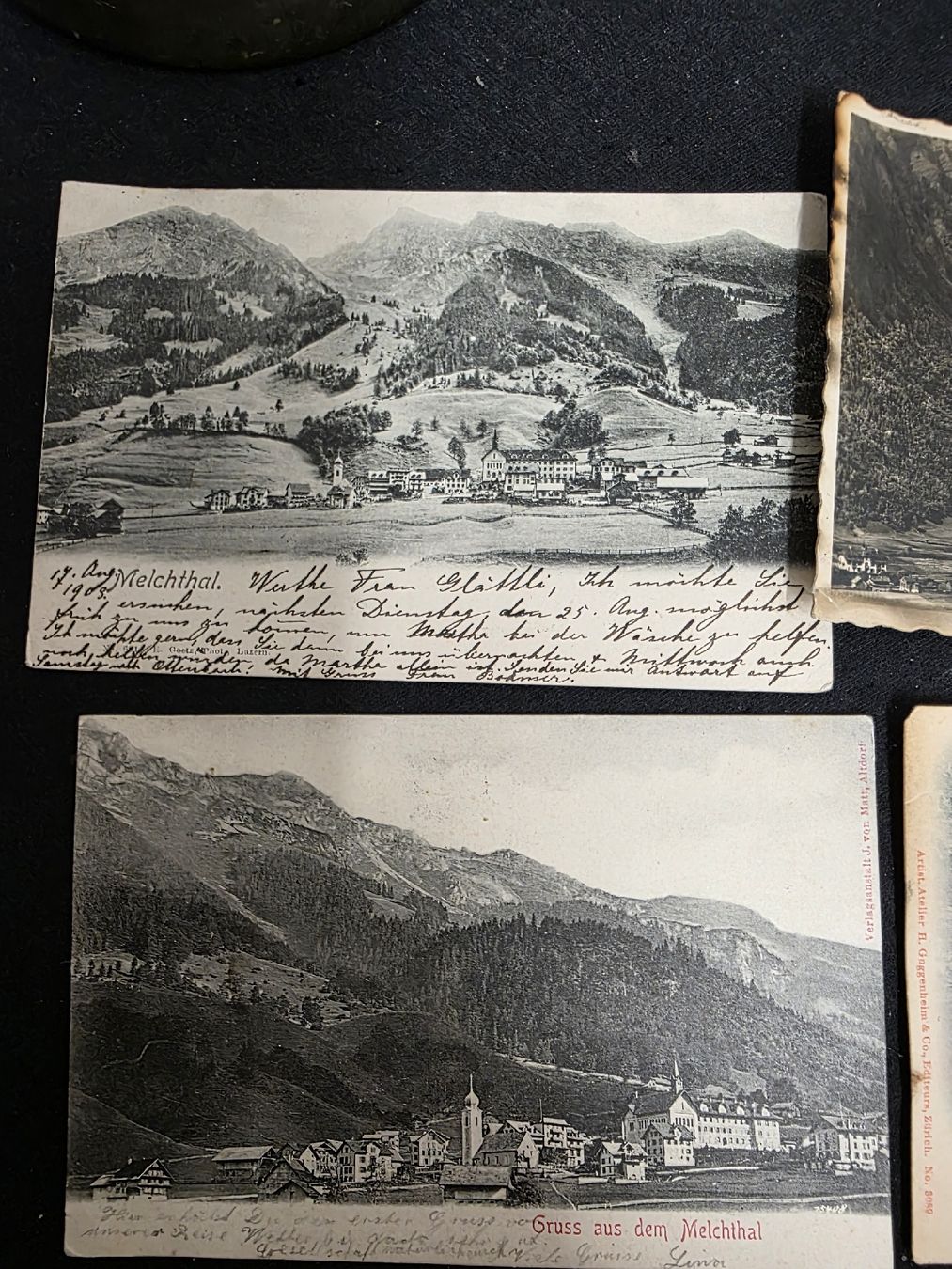 Cartoline postali: Alte Ansichtskarten, Melchtal OW, um 1900, 4 Stück – Usato da Wolfertswil venduto da Antiko 1