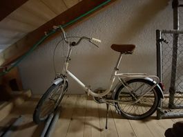 Vintage Klappvelo / Minivelo 20 weiss, reparaturbedürftig