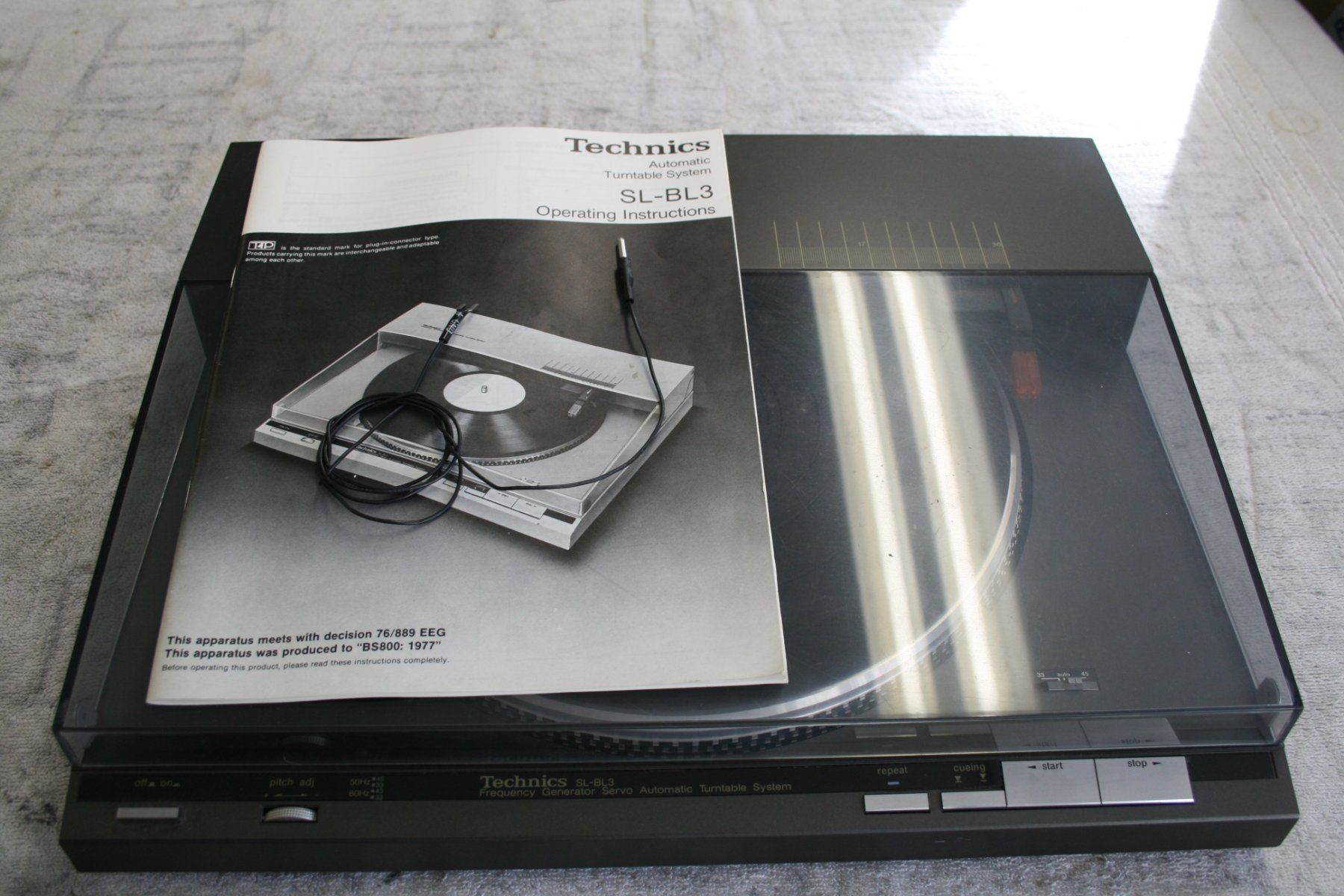 Technics Giradischi: Plattenspieler Technics SL-BL3 schwarz gebraucht – Usato da Greppen venduto da Sonnenterrasse 4