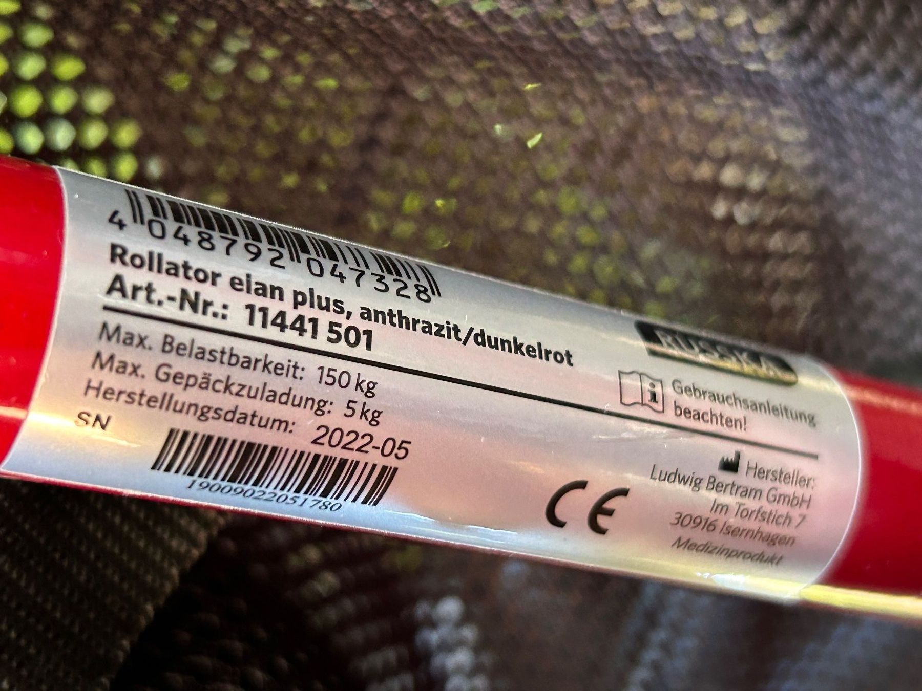 Ausili per la deambulazione: Rollator Russka Elan plus anthrazit/dunkelrot – Usato da Kirchdorf AG venduto da ColorPurple 6