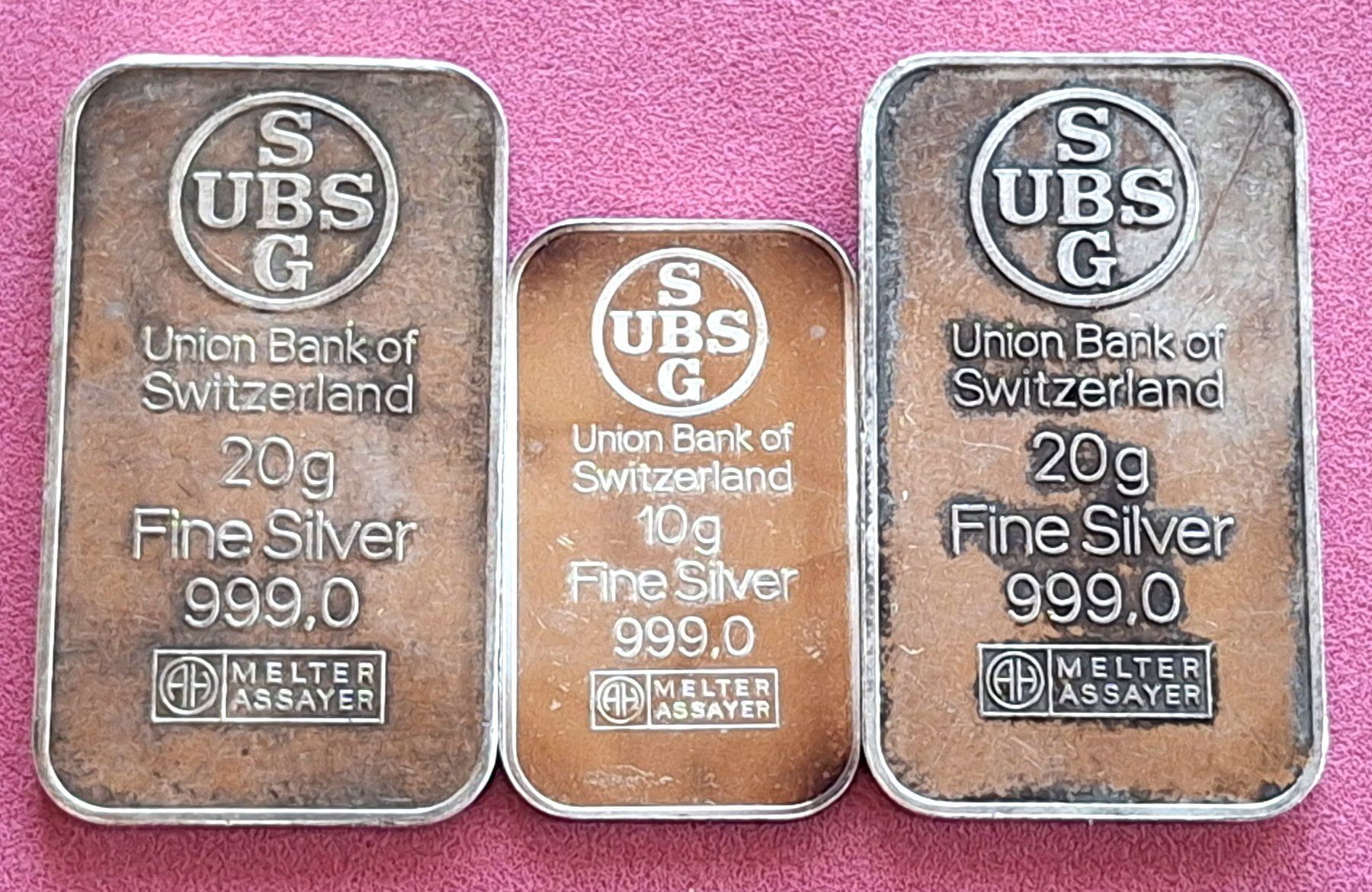 Edelmetalle: UBS - 50 GRAMM - FEINSILBER – Gebraucht aus Boniswil von dpd4coins
