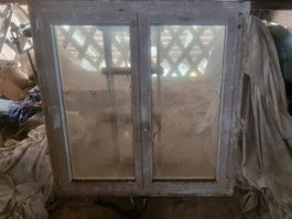 2x Doppelflügelfenster weiss Kunststoff, Preis pro Stück