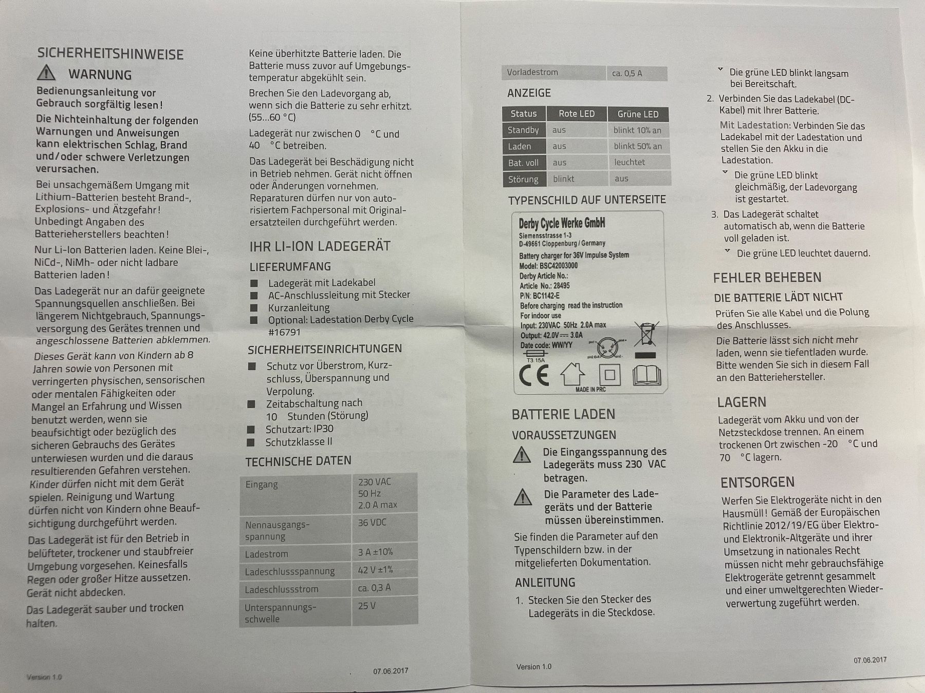 Ladegeräte: Derby Cycle 36V Impulse Ladegerät – Gebraucht aus Mönchaltorf von norty76 6
