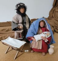 Schwarzenberger Krippenfiguren 27cm Gruppe Maria/Josef N15