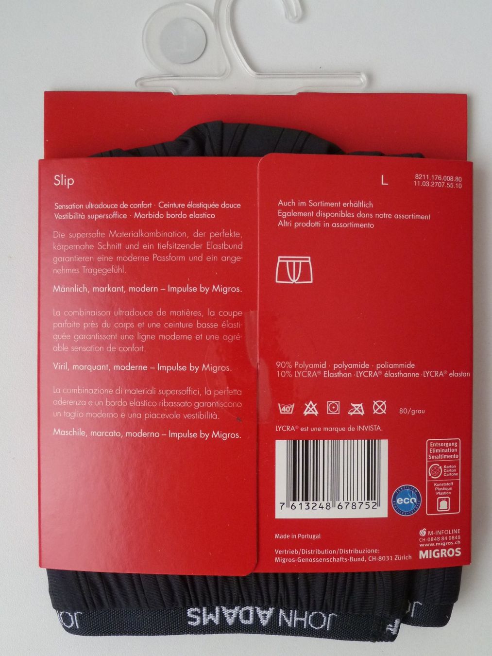 John Adams Unterwäsche: Microfaser Slip JOHN ADAMS MicroTouch Grösse L / 6 anthrazit – Neu und originalverpackt aus Birsfelden von Paleochora 8