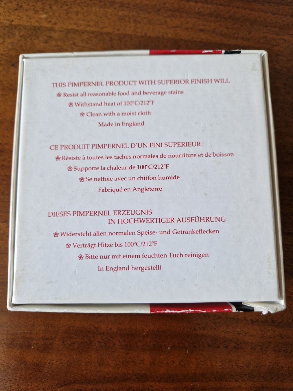 Sottobicchieri: 4  Pimpernel Untersetzer Original Packung – Usato da Bern venduto da Antikbatik 4