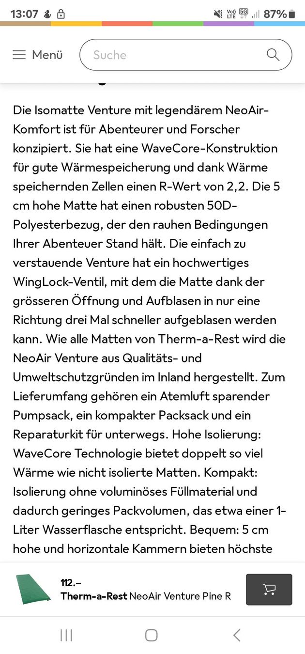 Tappetini fitness: THERMAREST Isomatte neu nie gebraucht – Usato da Ferden venduto da jemyce 4
