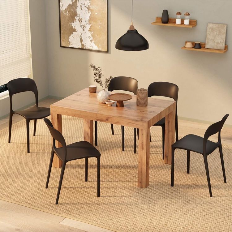 Ausziehbarer Tisch 120(200)x80cm rustikale Eiche MARINA 4