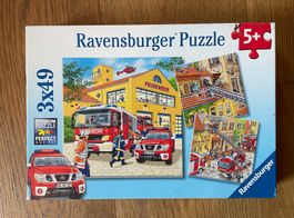 Ravensburger Puzzle Feuerwehr 3x49 Teile gebraucht