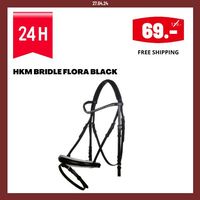 PHILI-RIDING HKM bridle flora black