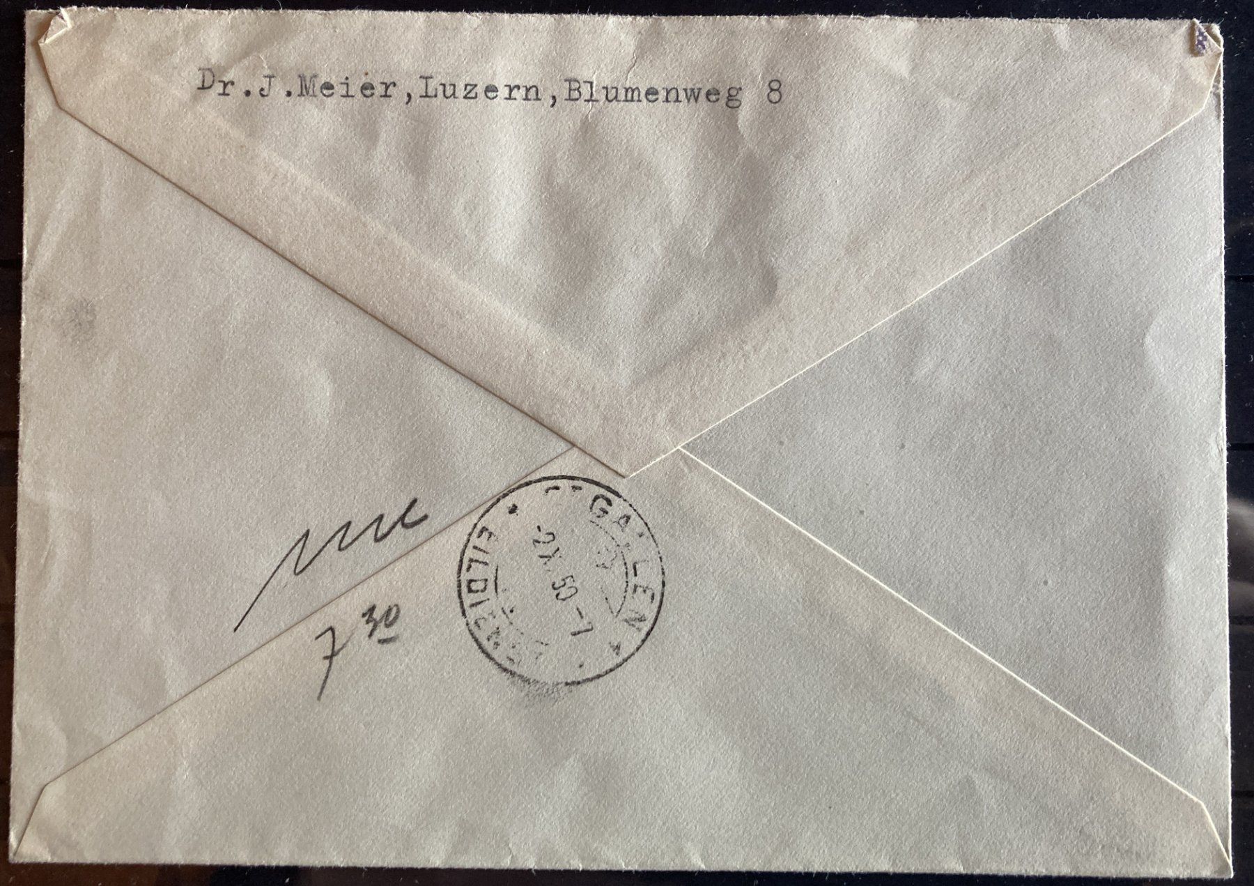 Tutti i francobolli: FDC Pro Juventute 1950 ET, SBK 350 Fr. – Usato da Flawil venduto da Furti 1