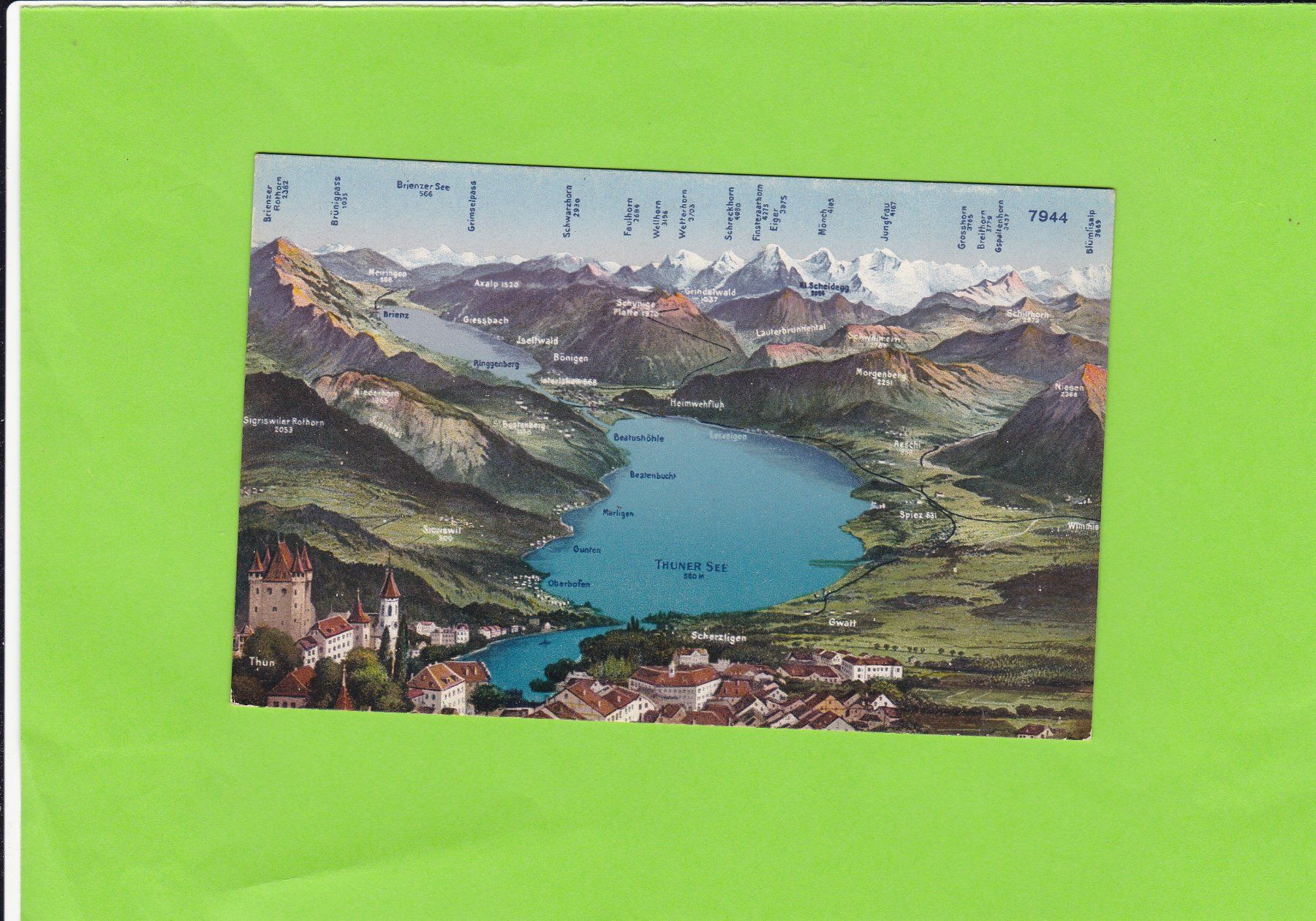Cartoline postali: Panorama Thunersee – Usato da St. Peterzell venduto da neckertal