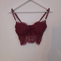 Bordeaux rotes Spitzen Bustier - Perfekt für den Herbst!