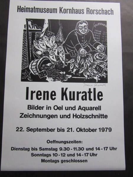 Foto & Immagini: Irene Kuraltle plakat holzschnitt HANDSIGNIERT – Usato da Gersau venduto da grafik-kunst 1
