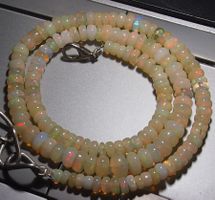 72 Crt Natural Funky Ethiopian Welo Fire Opal Halskette TOP!
