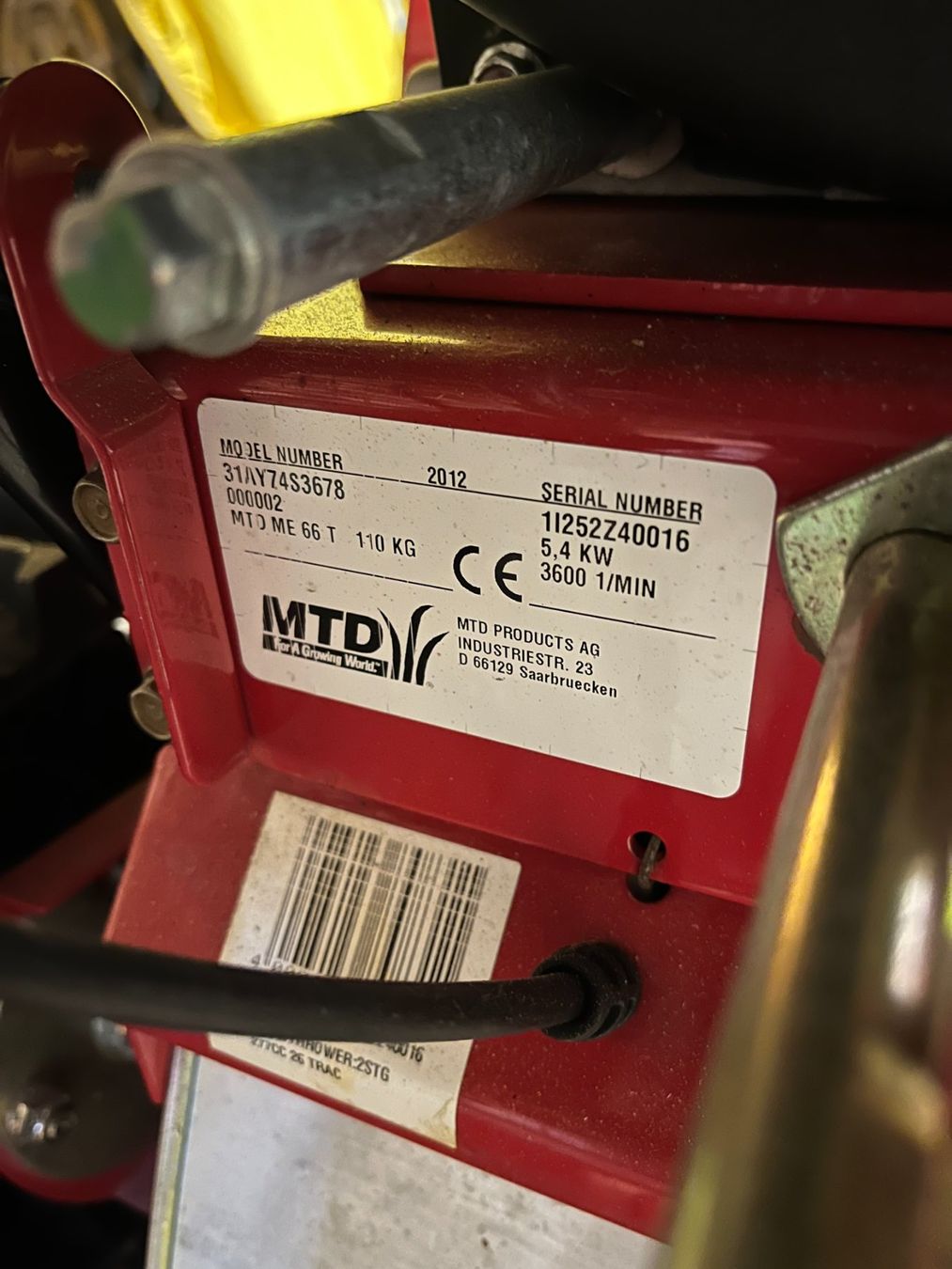 Mtd Schneeräumung: Schneefräse MTD ME66T – Gebraucht aus Stein AR von Maetu1987 2