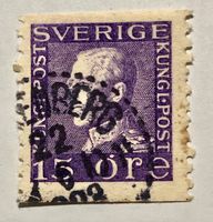 Briefmarken aus Schweden König Gustav V. gestempelt