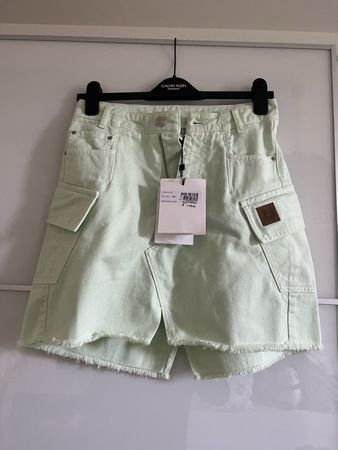 KENZO Light Mint Cargo Denim Skirt - Summer Staple - Size M