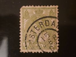 RARO francobollo vintage olandese da 3 centesimi del 1901