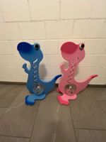 2x Spardosen Dinosaurier Holz blau / rosa (Bigbellybank)